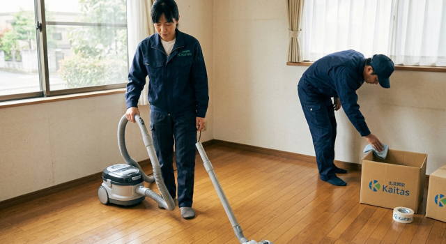 遺品整理、不用品回収後の室内清掃
